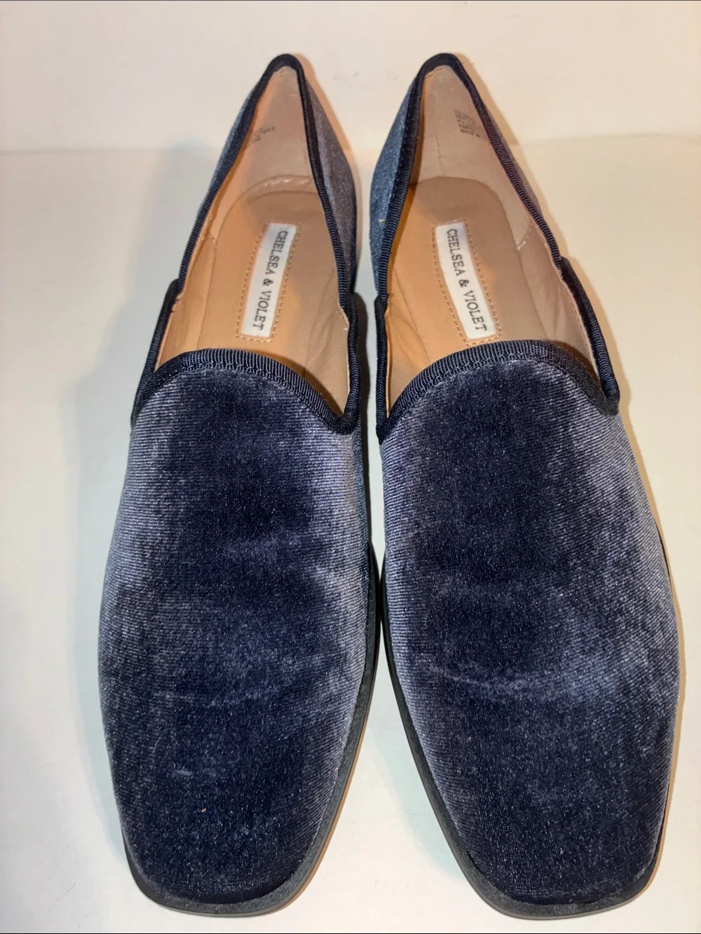 Chelsea & Violet, Women’s 8,  Blue Velvet Slip-On Loafers